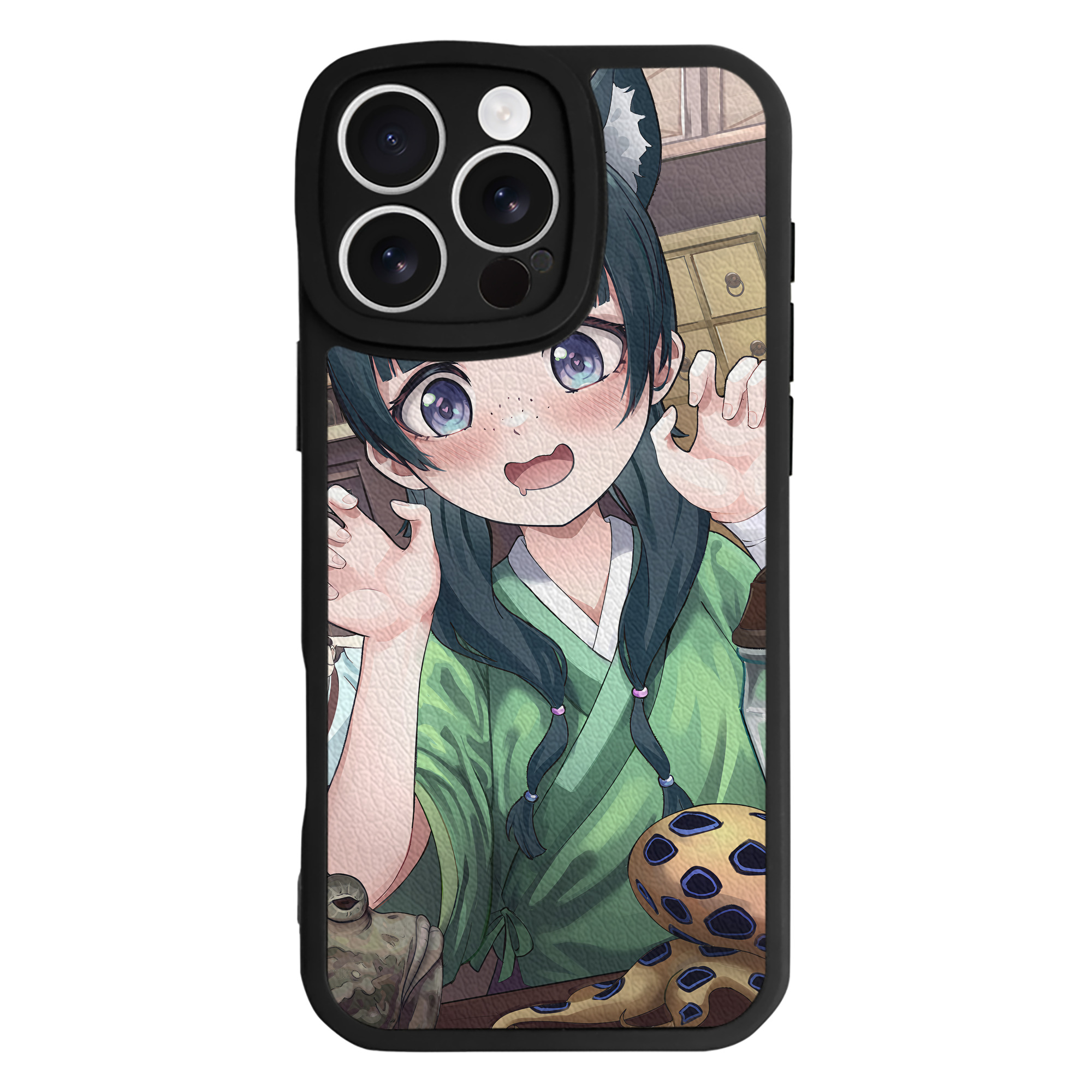 （画像用） 薬屋のひとりごと The Apothecary Diaries 【iPhone 16シリーズ対応】シリコンスマホケース（レザー調） 材質：シリコン